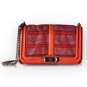 Rebecca Minkoff Love Convertible Crossbody Bag In Red Tweed